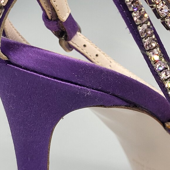 GEDEBE Crystal Embellished Jill Satin Sandals - Picture 11 of 15